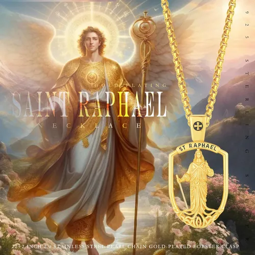 Miniatura 338 de Collar con colgante de plata de ley 925 con medalla de San Patrón, joyería religiosa para hombres y mujeres, con cadena de acero inoxidable 316L