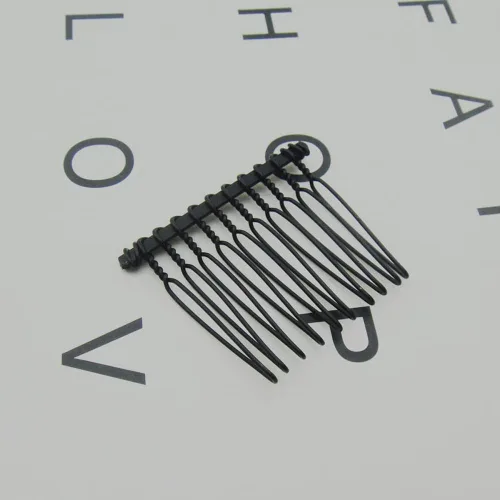 Miniatura 6 de 10 dientes de metal negro pinzas para el pelo mágico pasadores laterales alambre torsión moño abrazadera invisible Bang peine 10 unids
