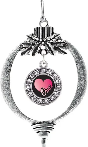 Miniatura 28 de Inspired Silver - Twin One - Adorno festivo de Navidad de plata - Adorno festivo de árbol de Navidad con dije de círculo y circonita cúbica