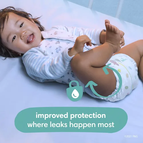 Miniatura 5 de PAMPERS - Pañales desechables Baby Dry talla 5 por 164 unidades; suministro para un mes que incluye 6 paquetes con tapa de toallitas para bebé por