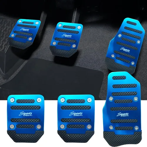 Miniatura 5 de Pack-3 Juego de almohadillas antideslizantes para pedal de automóvil, fundas para pedal de acelerador, protectores de pedal de freno de automóvil