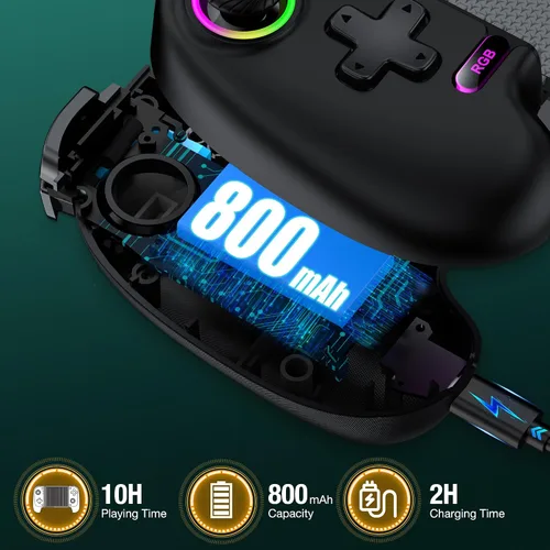 Miniatura 5 de Wireless Mobile Game Controller for iPhone & Android – Hall Effect Joystick & Triggers, Programmable Back Buttons, Phone Case Support, Compatible