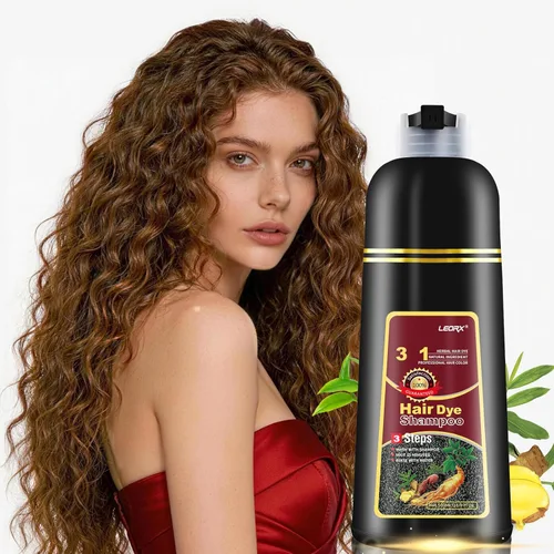Miniatura 17 de leorx Champú de tinte para el cabello, 3 En 1 Color Miel Claro Champú Tinte para el Cabello Para Refrescar el Cabello Instantáneo Champú Para Light