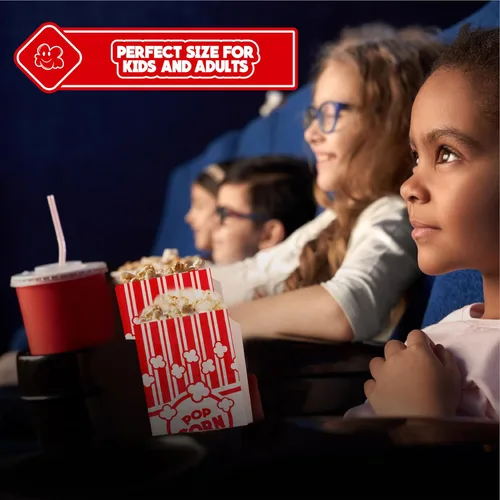 Miniatura 7 de Bolsas de Papel para Palomitas de Maíz Poppy's – 25 Bolsas de Grado Comercial de 2 oz, Accesorios para Máquina de Palomitas para Barras