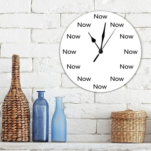 Miniatura 2 de Reloj de pared digital Who Cares Jumbled Numbers Reloj de PVC de 10 x 10 pulgadas, silencioso sin tictac, decorativo para el hogar, cocina, baño