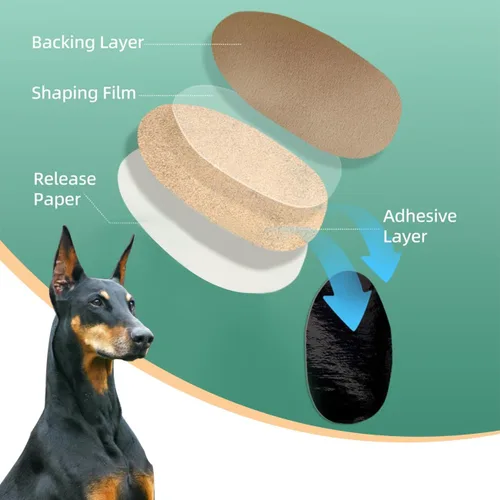 Miniatura 4 de Kit de 2 piezas de publicación de orejas de perro para Doberman Pinschers - Cinta para orejas de perro, herramienta de soporte para orejas con cinta