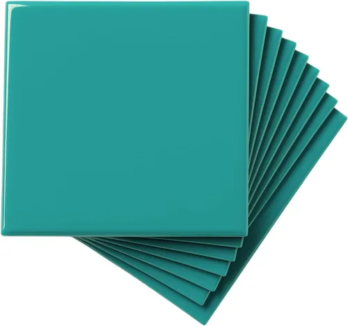 Miniatura 21 de Tenedos - Caja de 10 piezas para azulejos de cerámica brillantes de 4 1/4 pulgadas, para pared de baño y cocina, acabado brillante, aspecto clásico