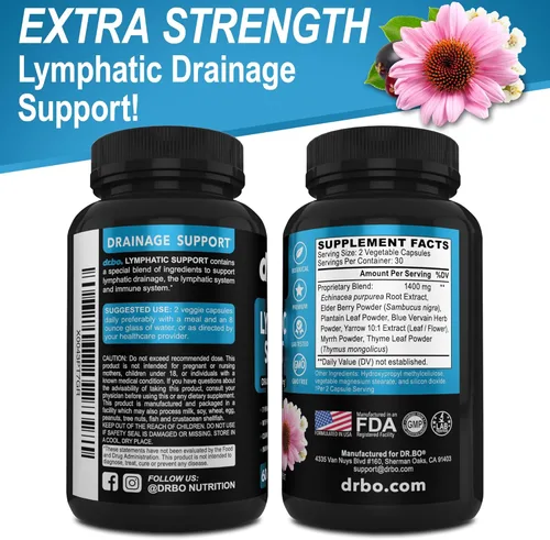Miniatura 3 de Suplementos de drenaje linfático - Apoyo linfático Productos de limpieza total a base de hierbas con equinácea Suplemento de apoyo del sistema