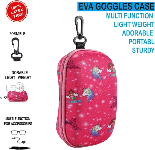 Miniatura 6 de Gafas de natación para niños, cubierta de nariz, gafas para niños sin tirones de pelo,Máscara de natación para niños antiniebla 1pk - Sirena rosa