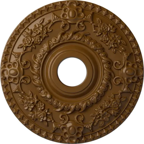 Miniatura 50 de Ekena Millwork CM18RORUS Medallón de techo de rosa, 18.0 in de diámetro exterior x 3.5 in de diámetro interior x 1.4 in de diámetro interior x 1.4
