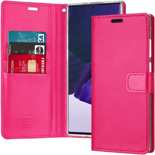 Miniatura 45 de GOOSPERY Blue Moon Wallet para Samsung Galaxy Note 10 Case (2019) Funda de cuero con tapa (Negro)