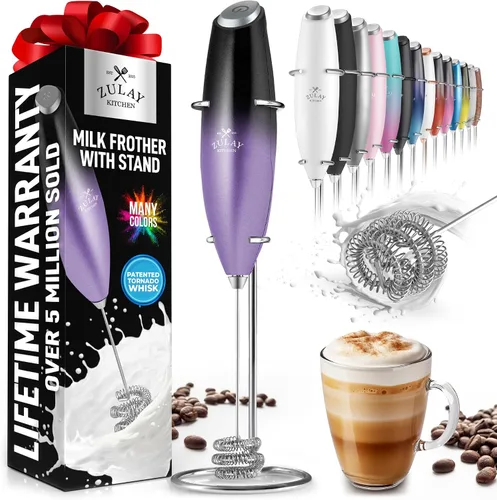 Miniatura 52 de Zulay Kitchen - Batidor eléctrico de mano para café, lattes, capuchinos, matcha y chocolate caliente, mezclador portátil para bebidas, accesorio