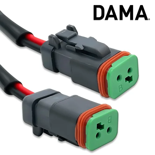 Miniatura 2 de DAMA Deutsch DT 2 pines enchufe hembra arnés de cableado hembra Conectores de coleta para cable a cable luz de trabajo LED, barra de luz LED