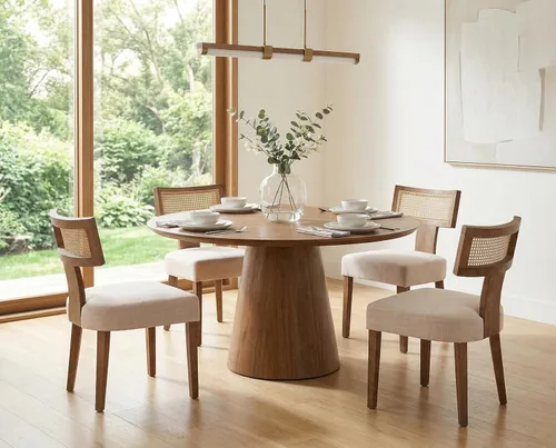 Miniatura 55 de RIVOVA Juego de 4 sillas de comedor modernas de mediados de siglo, tapizadas de piel sintética, sillas Parson modernas sin brazos de cocina, sillas