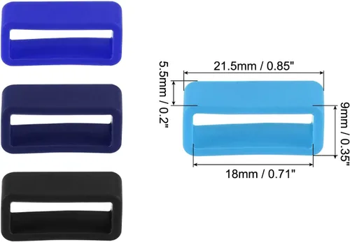 Miniatura 2 de uxcell Bucles para correa de reloj, goma de repuesto de silicona para reloj