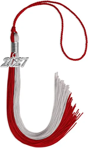 Miniatura 22 de Endea Graduation Borla de doble color con gota de fecha plateada (negro/oro antiguo, 2025)
