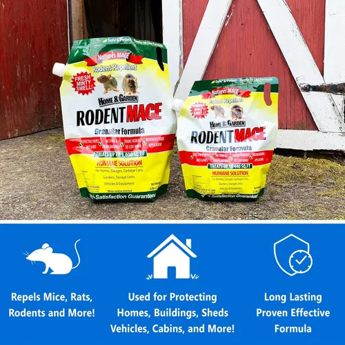 Miniatura 3 de Nature's MACE Repelente de roedores de 2.5 libras, cubre 440 pies cuadrados, repele ratones y ratas, mantiene a ratones, ratas y roedores fuera