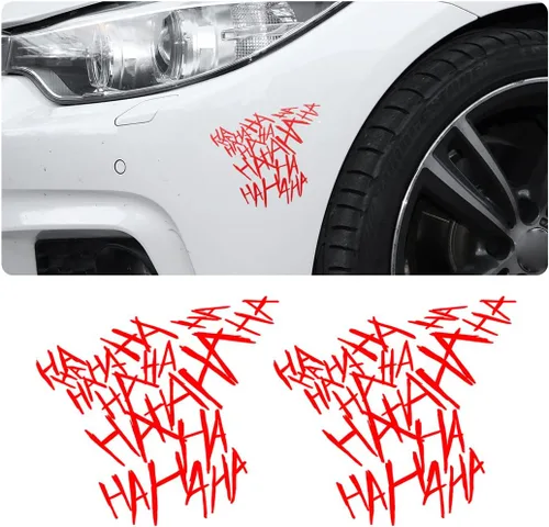 Miniatura 8 de 2 calcomanias Joker Haha para parabrisas de coche, calcomanías serias y malvadas para carrocería, ventana, parachoques, portátil, taza, adhesivos