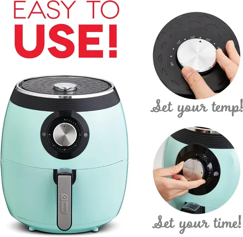 Miniatura 6 de Dash Freidora de aire de lujo, control de temperatura ajustable y función de apagado automático, tecnología AirCrisp®, espaciosa cesta Agua