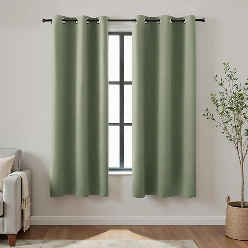 Miniatura 153 de Cortinas opacas de 72 pulgadas extra anchas para dormitorio, puerta corrediza de vidrio y patio, 2 paneles con ojales para oscurecer ventana grande