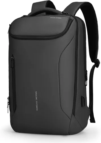 Miniatura 10 de Mozee - Mochila de negocios, bolsa impermeable para viajes y vuelos, compatible con laptops de 17.3 pulgadas con enchufe de carga USB