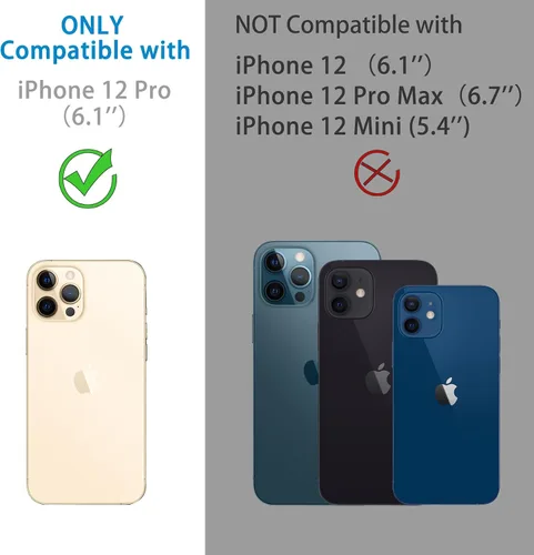 Miniatura 2 de Dengduoduo Paquete de 3 protectores de lente de cámara de vidrio templado para iPhone 12 Pro de 6.1", Bling Glitter Sparkle, Ultra HD, dureza 9H