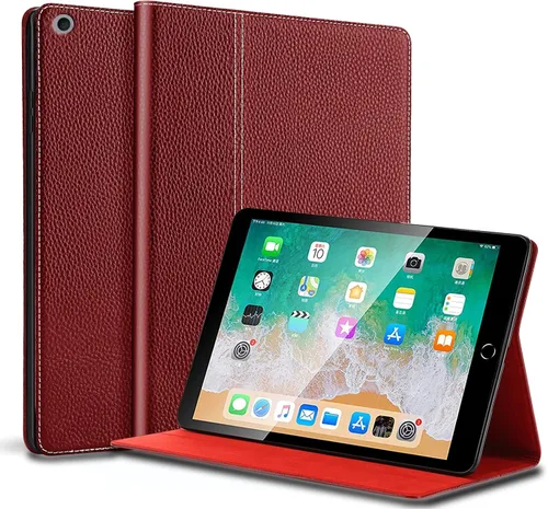 Miniatura 8 de Funda para iPad de 10.2 pulgadas, 9ª/8ª/7ª generación 2021/2020/2019, piel auténtica, función de encendido y apagado automático. Negro clásico