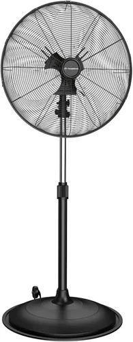 Ventilador de pedestal oscilante de 18 pulgadas con control remoto, ventilador de pie de alta velocidad de 5000 CFM, motor de CC, 9 velocidades,