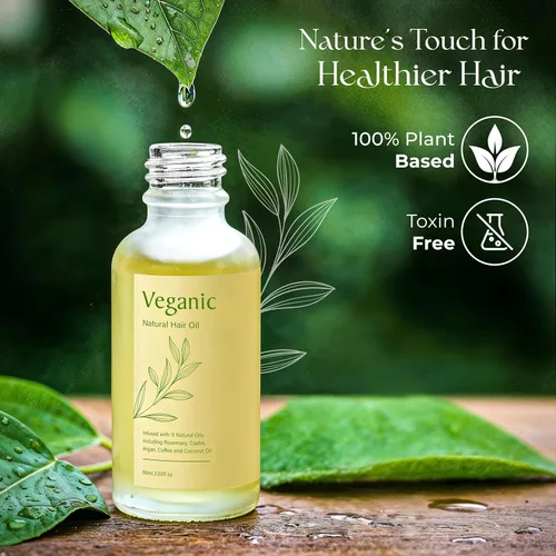 Miniatura 5 de Aceite natural para el crecimiento del cabello Veganic para mujeres infundido con 10 aceites botánicos premium más aceite de romero orgánico