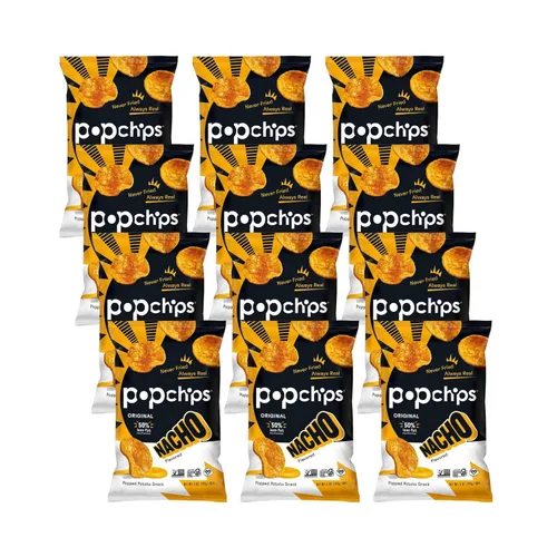 Miniatura 28 de Popchips Paquete variado de papas fritas, porciones individuales de 0.8 onzas (paquete de 24), 4 sabores: 8 sal marina, 8 barbacoa, 4 crema agria