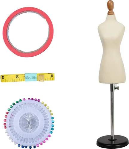 Maniquí de forma de vestido femenino (no adulto de tamaño completo 1/4 de costura en miniatura, mini vestido de pantalón que se forma directamente