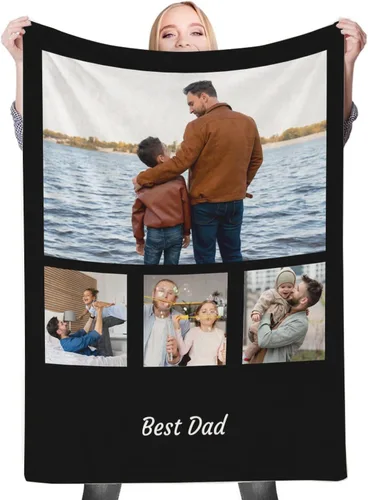 Miniatura 21 de Manta personalizada, mantas personalizadas con texto fotográfico, regalo divertido para amigos de mascotas, cumpleaños, Navidad Personalizado01
