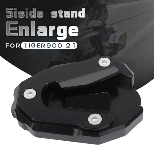 Miniatura 4 de Almohadilla de extensión para soporte de motocicleta, placa de soporte lateral de repuesto para Tiger 900 Tiger 900GT 2020-2025 Tiger 900 Plateado