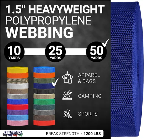 Miniatura 62 de Strapworks Heavyweight Polypropylene Webbing - Heavy Duty Poly Strapping for Outdoor DIY Gear Repair, 1.5 Inches