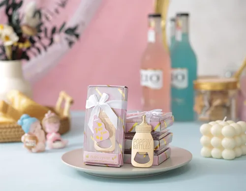 Miniatura 6 de Paquete de 24 abridores de biberones para baby shower, regalos de decoración, recuerdos de decoración, abrebotellas con caja de regalo utilizados