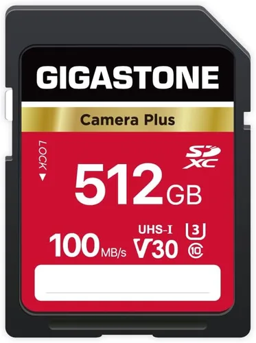GIGASTONE Tarjeta SD de 512 GB, cámara Plus, tarjeta de memoria SDXC V30 U3 SDXC de alta velocidad, video UHD compatible con cámara digital Canon