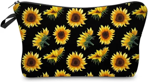 Miniatura 16 de Deanfun Bolsa de cosméticos para mujer, flores de mandala, bolsas de maquillaje impermeables, bolsa espaciosa para artículos de tocador, accesorios