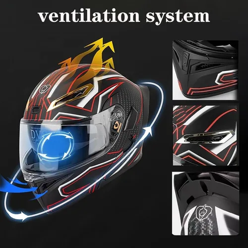 Miniatura 2 de Cascos de motocicleta modulares con Bluetooth de doble visera, aprobados por DOT FMVSS 218, casco de motocicleta abatible de cara completa