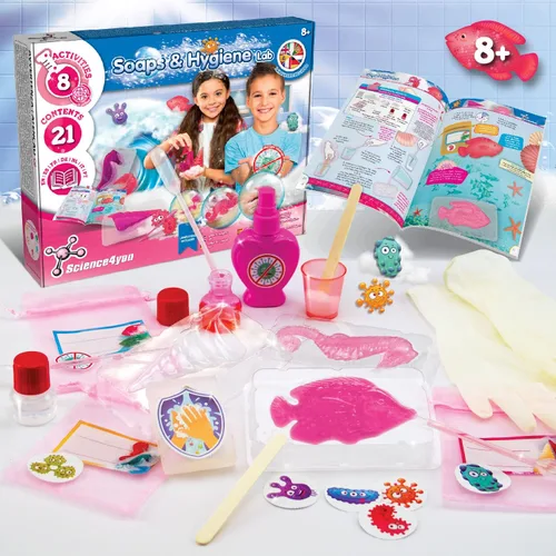 Miniatura 3 de Science4you Kit de fabricación de jabón para niños: haz tus propios jabones y sales de baño, moldes de jabón para niños + bolsas de regalo