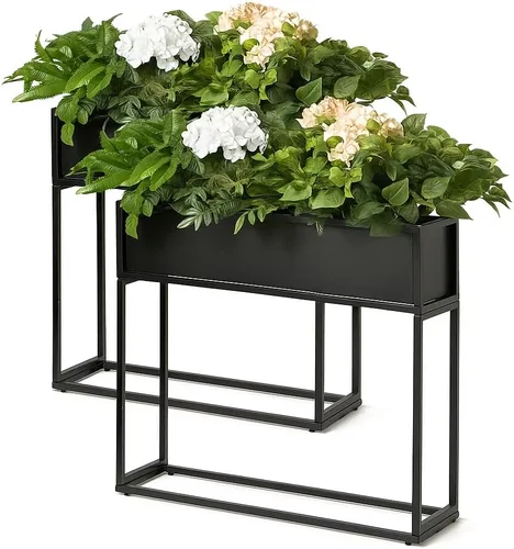 Miniatura 11 de Cocoyard - Maceta elevada – Cama de jardín elevada duradera con agujeros de drenaje para plantas altas, hierbas y flores, maceta rectangular