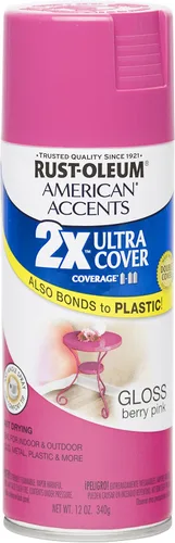 Miniatura 8 de Rust Oleum 280718 American Accents Ultra Cover 2X - Pintura en aerosol, color blanco brillante, 12 onzas Blanco satinado