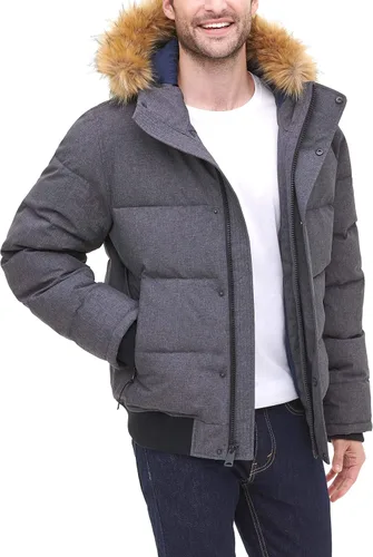 Miniatura 13 de Tommy Hilfiger Chaqueta Bomber de Esnórquel Acolchada de Tela Ártica para Hombre (Estándar y Tallas Grandes)