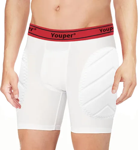 Miniatura 2 de Youper Pantalones cortos deslizantes acolchados para niños con copa atlética protectora suave para béisbol, fútbol americano, lacrosse