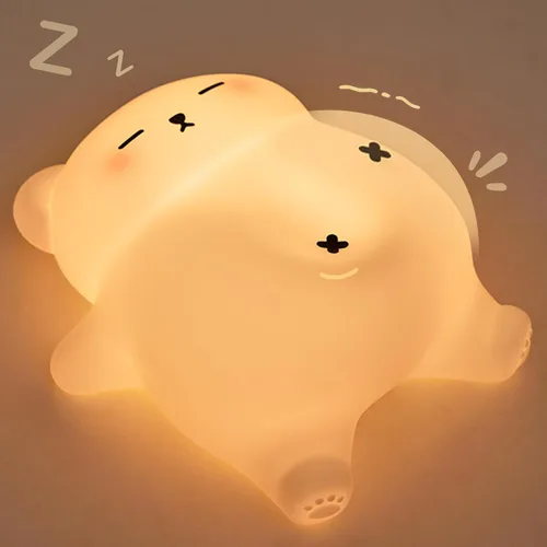 Miniatura 9 de Luz Nocturna de Ajolote para Niños, Lámpara Squishy Linda Recargable - Luz Nocturna de Ajolote de Silicona Adorable para Regalo de Navidad