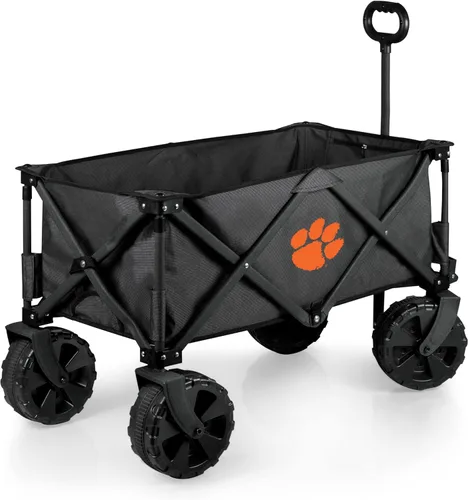 Miniatura 56 de PICNIC TIME NCAA Adventure Wagon Elite - Carro de playa plegable todo terreno con ruedas grandes, tapa superior de mesa y forro suave para enfriar