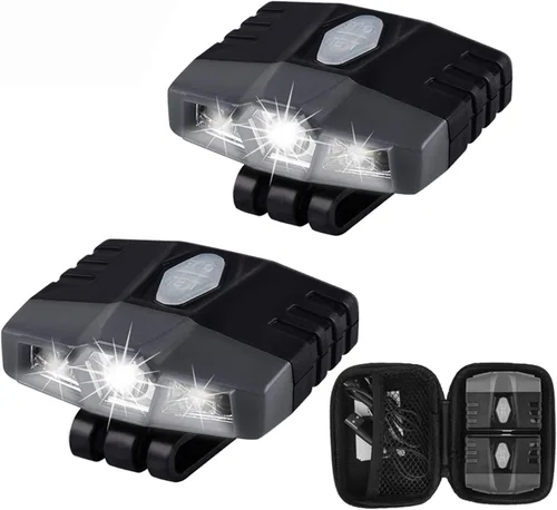 Miniatura 9 de LHOTSE Mini Luz LED Cree Ultra Brillante de Manos Libres con Clip para Gorra - Linterna de Sombrero Recargable Impermeable Luz Frontal Portátil