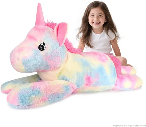 Miniatura 13 de SuzziPals Triceratops de peluche gigante de 43 pulgadas, animal de peluche de dinosaurio gigante realista para aliviar el estrés y compañero