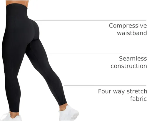 Miniatura 59 de HIGORUN - Leggings sin costuras para mujer, moldeadores, con diseño gráfico de sonrisas, de cintura alta, para el gimnasio, yoga o hacer ejercicio