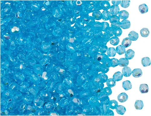 Miniatura 8 de 600 cuentas checo pulido fuego facetado perlas redondas 0.118 in 1/2 masa, cristal cobre arco iris