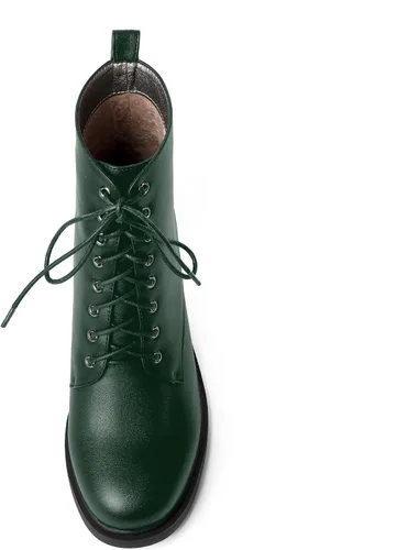 Miniatura 45 de ROSERWISH Botas altas de tacón bajo y grueso para mujer, con cordones, cómodas, modernas, con puntera redonda, de 2.5 pulgadas